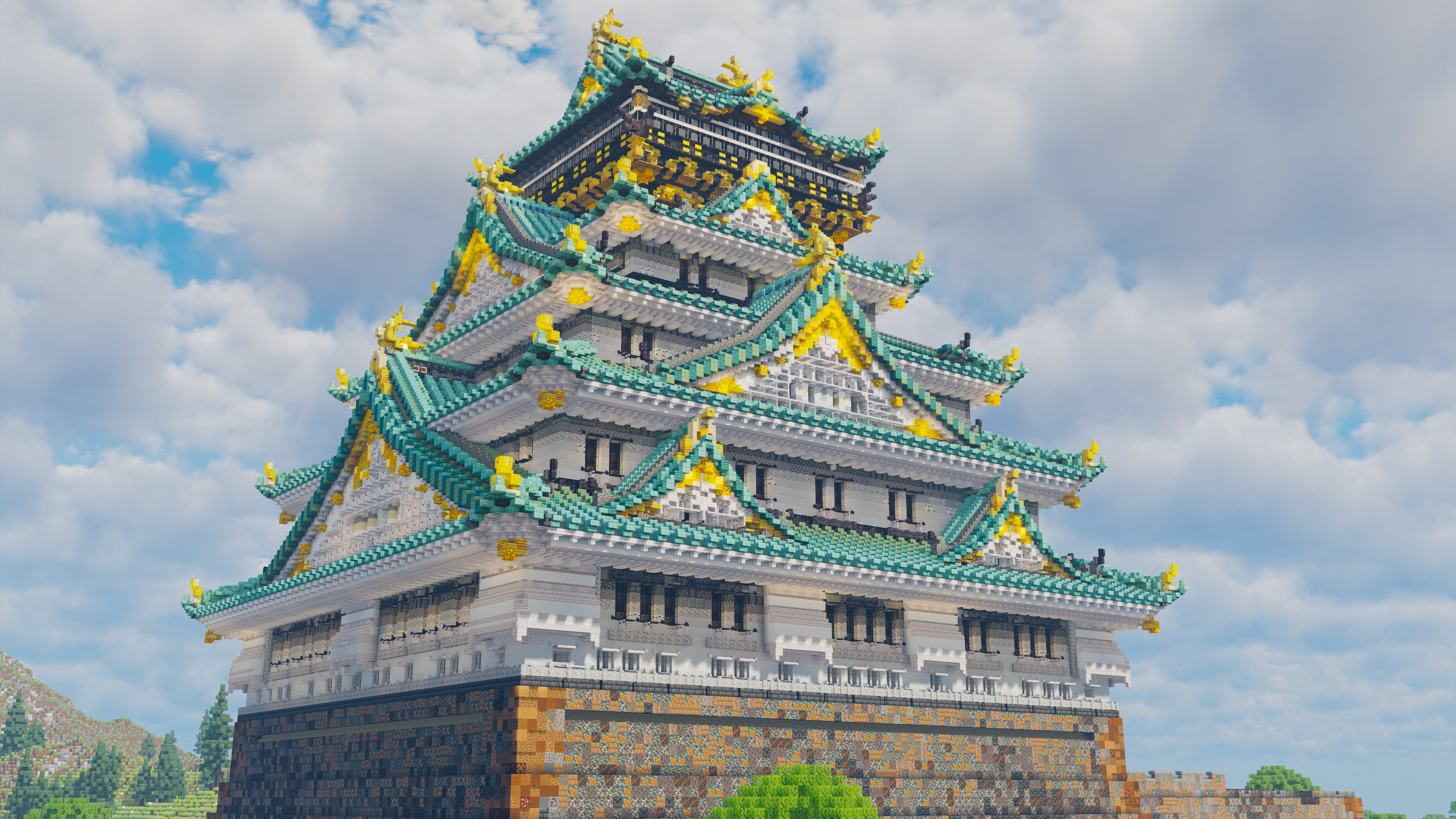 大阪城天守アップ
