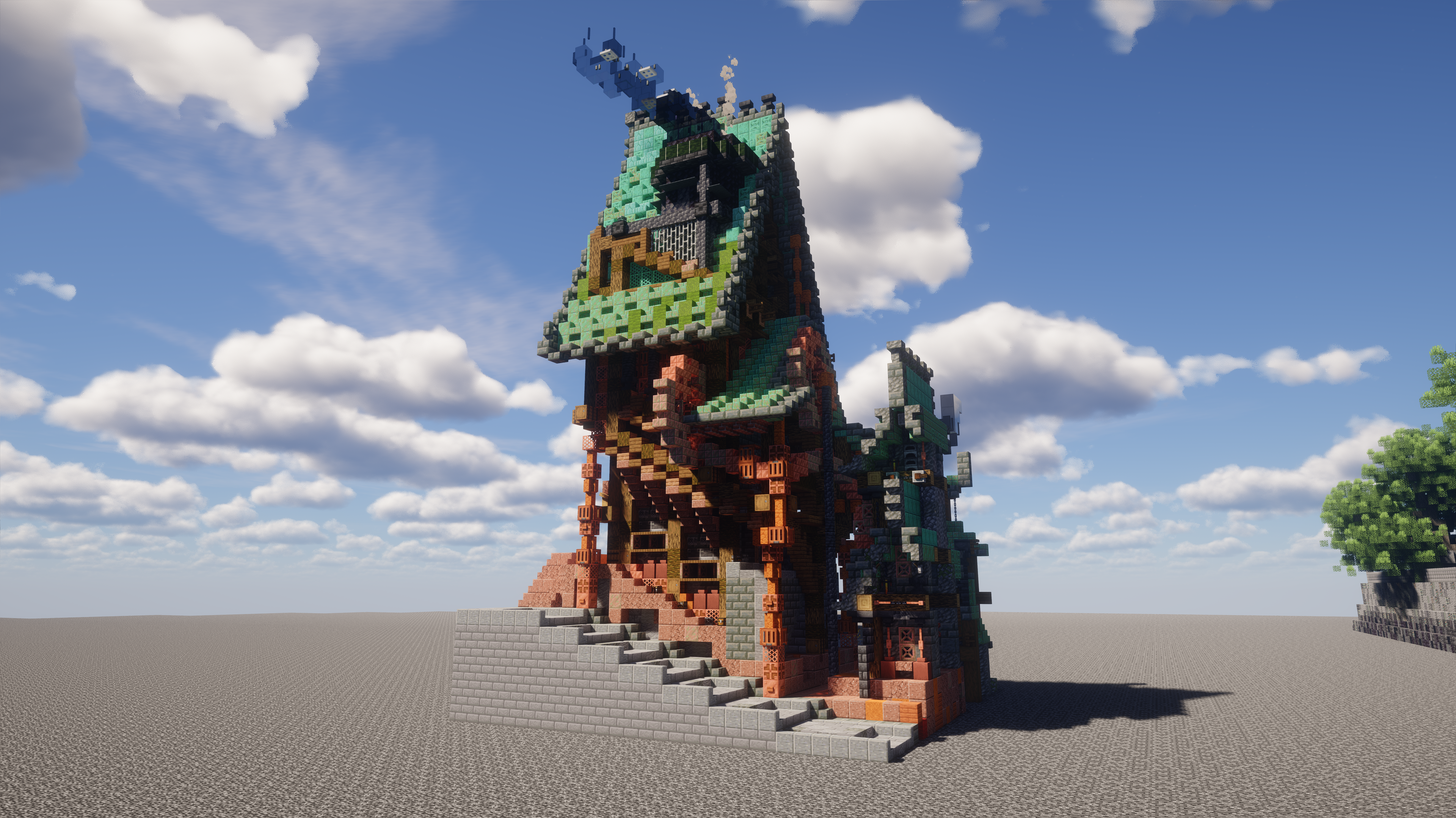 スチームパンクファンタジー住宅