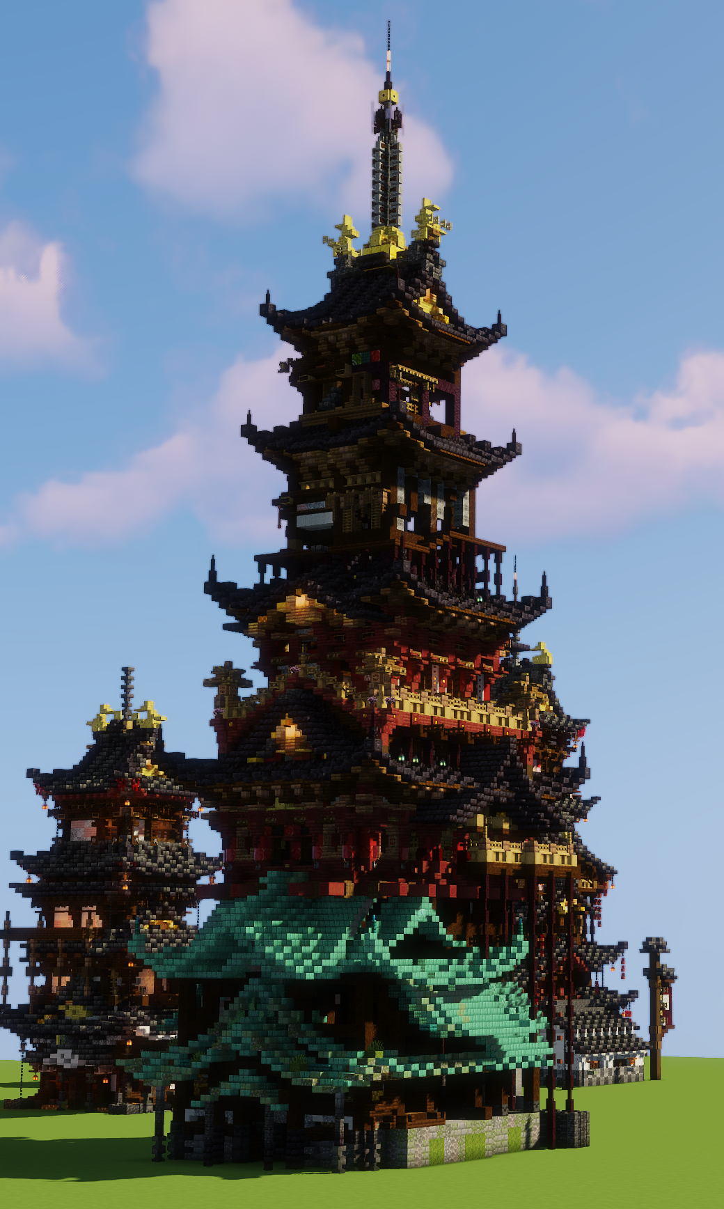 ファンタジー和風高層湯屋